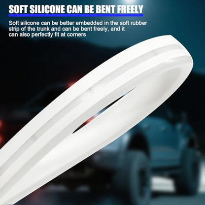 Car Trunk LED Strip Light, 12V 16.4FT Flexible Cuttable Silicone Vehicle Trunk Cargo Area Ambient Light, Waterproof Automotive Cargo Neon Strip Lighting, Universal for Vehicles (Blue) - color: Blue