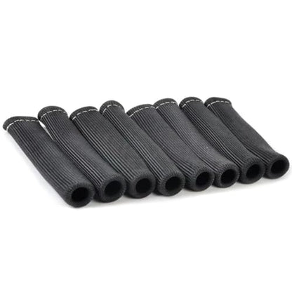Spark Plug Wire Boots Protector Sleeve, 2500 Degree Spark Plug Wire Heat Shield Sleeve Cover for SBC BBC 350 454, 6 Inch Spark Plug Wire Heat Insulation Cover Wrap for Car Truck (Black, 8PCS) - size: 8PCS/Black