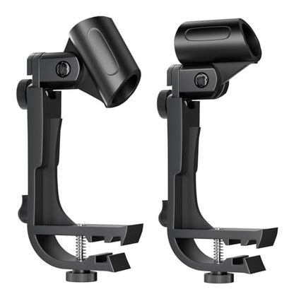 2 Pack Adjustable Drum Microphone Clips