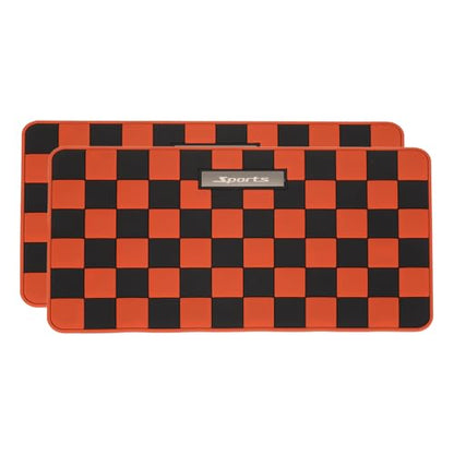 2 Pcs Car Dashboard Anti-Slip Mat, 10.2" x 5.9" Phone Grip Pad Non-Slip PVC Mat Anti-Skid Holder for Phone Keys Sunglasses Electronic Devices, Black-Orange - color: Black-Orange