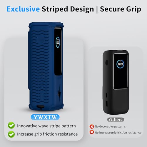 YWXTW Silicone Case for Anker Laptop Power Bank (25,000mAh/165W) - Shockproof Drop-Resistant, Built-in Cable Storage | Non-Slip Grip, Hidden Dust Plug Protective Cover for Anker Power Bank 165w - color: Deep Blue