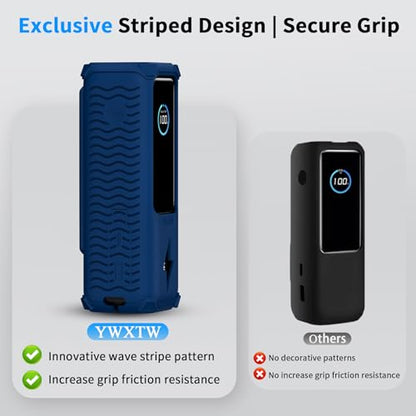 YWXTW Silicone Case for Anker Laptop Power Bank (25,000mAh/165W) - Shockproof Drop-Resistant, Built-in Cable Storage | Non-Slip Grip, Hidden Dust Plug Protective Cover for Anker Power Bank 165w - color: Deep Blue