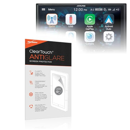 BoxWave Screen Protector Compatible with Alpine iLX-W650 - ClearTouch Anti-Glare (2-Pack), Anti-Fingerprint Matte Film Skin - size: Anti-Glare (2-Pack)