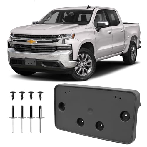 Front License Plate Frame for Chevy Silverado 1500 2019-2022 - size: For Chevy Sliverado 1500 2019-2022
