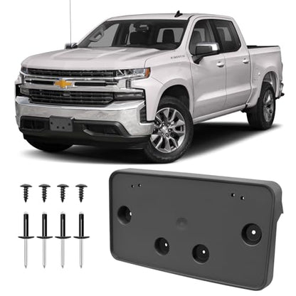 Front License Plate Frame for Chevy Silverado 1500 2019-2022 - size: For Chevy Sliverado 1500 2019-2022