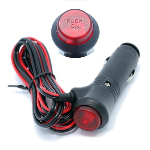 Car Cigarette Lighter Plug Adapter 10FT With LED Switch Button 12V Cigarette Lighter Male Plug Replacement For Car Truck Motorcycle RVs - size: 10FT Low-power 12V36W