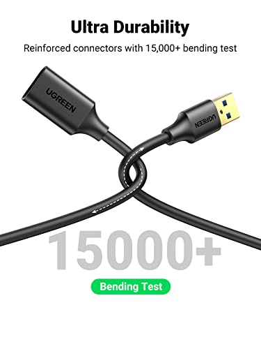 UGREEN USB Extender, USB 3.0 Extension Cable, Male to Female Cord 15FT - size: 15 ft