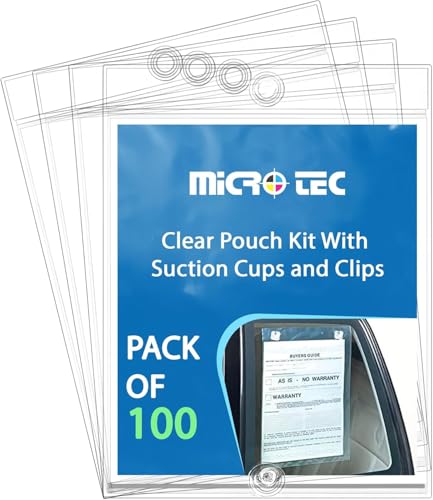 MICRO TEC Buyers Guide Document Holder Pouch Kit - 8.5 x 13 Clear 100 Pack - size: Pack of 100
