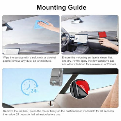 6-Pack Replacement Adhesive Pads Compatible with VIOFO A229 Series Dash Cams – 3 Front + 3 Rear Sticky Pads for A229 Duo/A229Plus/A229PRO