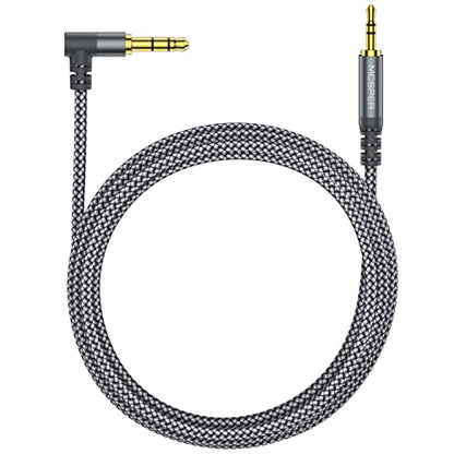 3.5mm to 2.5mm Aux Audio Cable (6.6FT), 90 Degree Right Cord Compatible with Bose 700 QuietComfort QC45 QC35II QC35 QC25 Noise Cancelling Headphones, JBL E45BT E55BT E65BTNC Bluetooth Earphone(Grey) - size: 1-Pack