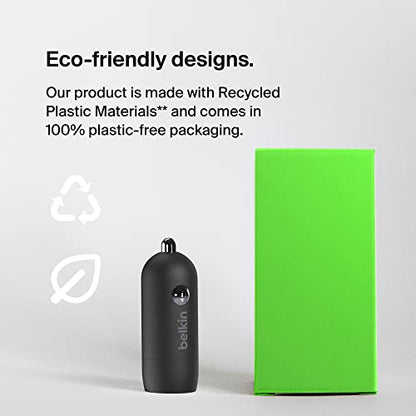 Belkin Boost↑Charge™ 30W Compact Fast Car Charger w/USB-C Power Delivery Port for iPhone 16, 16 Pro, 15, 15 Pro, Galaxy S25, S24, Note, Pixel 9 & More - Black(Pack of 6) - size: Pack of 6, style: Charger
