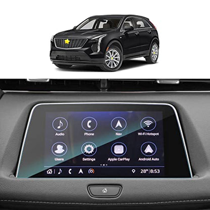 SKTU for 2019 2020 2021 2022 2023 Cadillac XT4 Screen Protector Navigation Display Tempered Glass 9H Hardness Anti Glare & Scratch HD Clear LCD GPS Touch 2023 Cadilla c XT4 Screen Protector - color: 2019-2023 XT4 8In