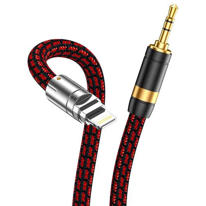 Lighting to 3.5mm Audio Cord 3.2FT, Aux Cable Compatible with iPhone 14/14 Pro/14 Plus/13/13 Pro Max/12/12 Mini/12 Pro/12 Pro Max/11 Pro/11 Pro Max/X/XR/XS Max/Car Stereo - size: 3.2 ft, style: 3.5mm to Lightning