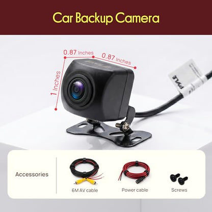Pyle Backup Camera for Car, Truck, Trailer, RV & Van | HD AHD 720P & CVBS Switchable Reverse Camera | 170° Fisheye Lens | Night Vision & Parking Guidelines | IP68 Waterproof | 12V-24V | Pack-2