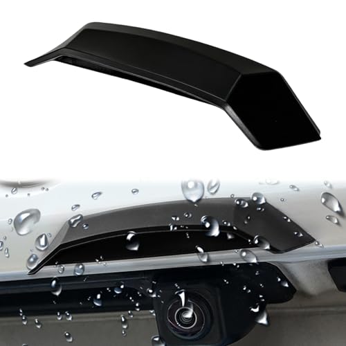 Upgraded Backup Camera Rain Shield for Cars, Silicone Rear View Covers, Wider Longer Design Blocks Water Drops, Clear Reverse Image Guard, Self Adhesive Vehicle Exterior Accessories (Black) - color: Black