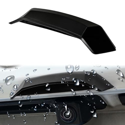 Upgraded Backup Camera Rain Shield for Cars, Silicone Rear View Covers, Wider Longer Design Blocks Water Drops, Clear Reverse Image Guard, Self Adhesive Vehicle Exterior Accessories (Black) - color: Black