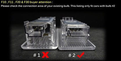 iJDMTOY Error Free 18-SMD Xenon White Full LED Footwell Step Courtesy Lights Compatible with BMW Fxx Chassis Code 1 2 3 4 5 7 Series X1 X3 X5 X6 etc., OEM Replacement 2-LED Lamp - style: White