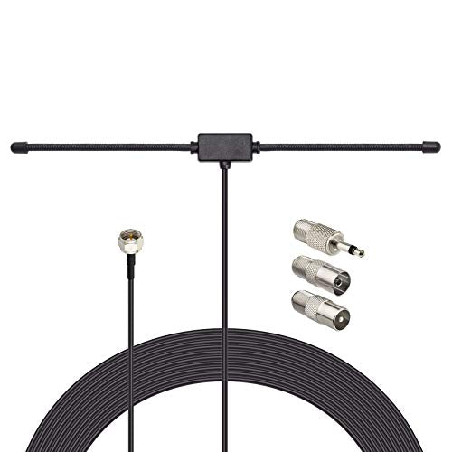 Bingfu FM Radio Dipole Antenna for Stereo Receiver Indoor Pioneer Onkyo Yamaha Marantz Bose Wave Music System Home FM Radio AV Audio Video Home Theater Receiver
