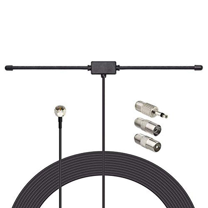 Bingfu FM Radio Dipole Antenna for Stereo Receiver Indoor Pioneer Onkyo Yamaha Marantz Bose Wave Music System Home FM Radio AV Audio Video Home Theater Receiver