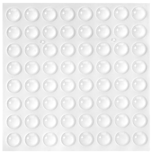 CHUNZEXI 100 PCS Clear Cabinet Door Bumpers, 3/8 Inch Round Rubber Pads - size: 100 PCS ⅜"（10mmx3mm）