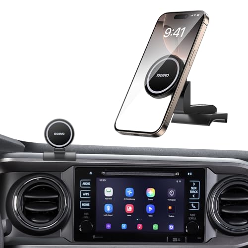 360° Rotating Magnetic Phone Mount for Toyota Tacoma 2016-2023 Dashboard - Secure Hold | Dashboard Phone Holder, Tacoma Phone Mount, Magnetic Car Mount, Toyota Tacoma Accessories - style: Magnetic