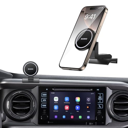 360° Rotating Magnetic Phone Mount for Toyota Tacoma 2016-2023 Dashboard - Secure Hold | Dashboard Phone Holder, Tacoma Phone Mount, Magnetic Car Mount, Toyota Tacoma Accessories - style: Magnetic