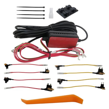 Hardwire Kit with 8pcs Full Set Circuit Fuse Taps Type-C Port Compatible with A329 Series A229 Series A119Mini2 A139Pro WM1 T130 Dash Cam, (Replacement for HK4)