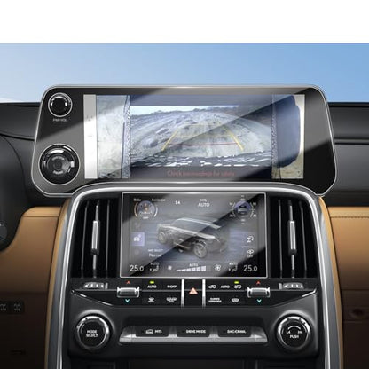 2Pcs HD Screen Protector for 2026 Lexus LX600 700h Nav+AC Tempered Glass - color: For 22-26 LX 12.3+7 Inch HD