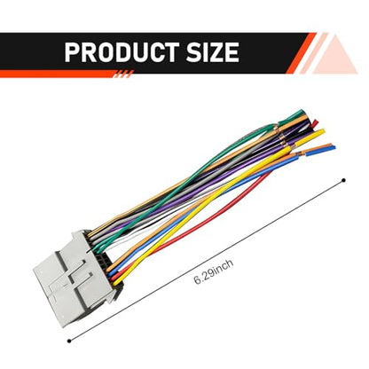 WZP Car Audio Wiring Harness, Radio Adapter Wiring Harness Kit with Antenna Adapter Connector, Compatible with Chevy Hummer Buick Suzuki (Multicolored)