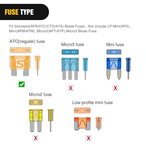 Nilight 10 Pack 12V Add-a-Circuit Standard ATO/ATC Fuse Tap Adapters 5A - color: Multicolor
