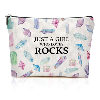 Rock Lover Gifts Makeup Bag, Healing Crystals Lover Gifts Cosmetic Bags - color: Multicolor 019