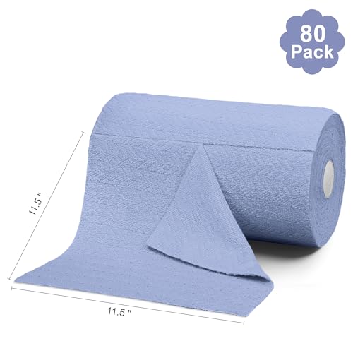 LIVOS Microfiber Cleaning Cloth Roll - 80 Pack, Reusable Paper Towels, Microfiber Towels for Cars, Super Absorbent Lint Free Cleaning Rags for House, Kitchen, Window-Light Purple, 11.5"x11.5" - color: Light Purple