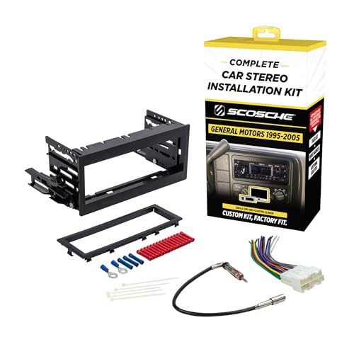 Scosche GM9505CS Complete Single DIN Stereo Installation Kit for Select Non-Amplified 1995-05 GM Full Size Trucks and SUV's - No Steering Wheel Remote - See Fit Guide in Images to Verify Your Vehicle - style: Complete Installation Kit