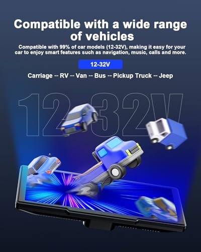 Avylet 8.1'' Wireless Apple Carplay Screen for Car, Android Auto with Backup Camera, Portable Car Stereo Touchscreen with OTA/GPS Navigation/Mirror Link/Voice Control/Bluetooth/AUX/FM/WiFi | with Backup Camera, Portable Car Stereo Touchscreen with OTA/GPS