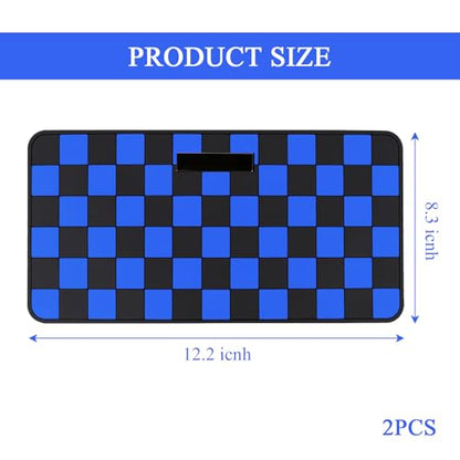Wuyaoyao 2PCS Car Dashboard Anti Slip Mat, 12.2"×8.3" Non-Slip Dashboard Sticky Pad, PVC Car Dash Gripping Mat, Multifunctional Auto Grip Mat for Phones Sunglasses Keys Electronic Devices (Blue) - color: Blue