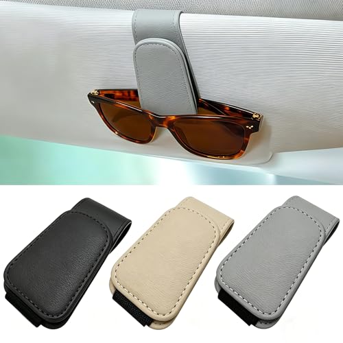 Car Sunglass Holder for Visor, Magnetic Car Eyeglass Holder Clip, Universal Vehicle Sunglasses Eyeglasses Mount, 1 Pack Gray - color: Gray