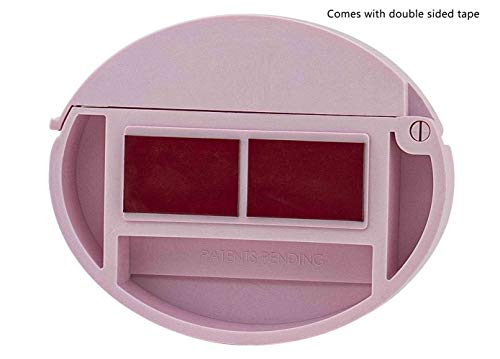 Vehicle Business Card Bin with Lid Holds 3.5" x 2" Contact Information Cards Stick On Advertising Box Light Pink Plastic On The Go Caddy by Marketing Holders - color: Mary Kay Pink