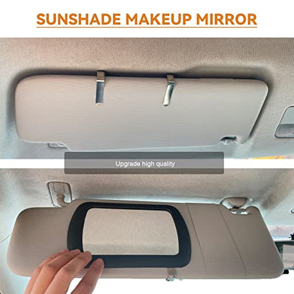Universal Vanity Mirror - Clip-on Rear View Sun-Shading Cosmetic Mirror for Truck SUV, Car Accessory
