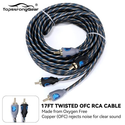 4 Gauge OFC Amp Kit Car Audio Amplifier Wiring Install Kit for Car, Truck - size: 4 Gauge OFC