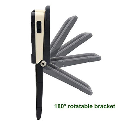 Magnetic LED Portable Working Light Rechargeable LED Work Flashlight Super Brightness 180 Rotatable Folding Snap Working Light for Car Repairing Emergency Camping Mountain Climbing