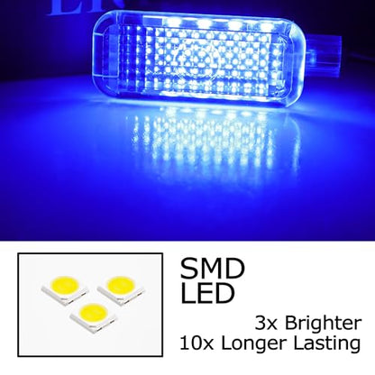 iJDMTOY Ultra Blue LED Footwell, Door Sill, Side/Under Door Lights, Compartment Glove Box or Trunk Cargo Lights, Compatible With Audi A1 A3 A4 A5 A6 A7 A8 Q3 Q4 Q5 Q7 Q8 - style: Blue