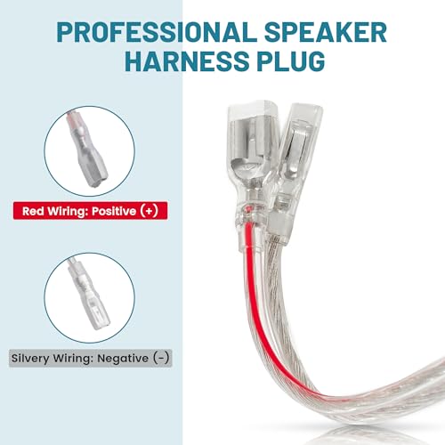 NuIth Car Speaker Wiring Harness Connector Adapter Replacement for Chrysler/Dodge/Jeep/Eagle/Plymouth 1991-2007 Aftermarket Door Speaker Wire Cable Plug 2 PC