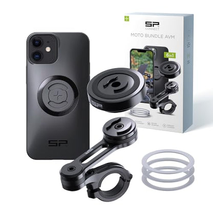 SP CONNECT Moto Bundle II with Anti Vibrations Module| SPC+ | Compatible with for iPhone 13 mini/12 mini| Motorcycle Phone Mount |Phone Mount for Motorcycle Handlebars | Cell Phone Holder - style: iPhone 13 mini/12 mini