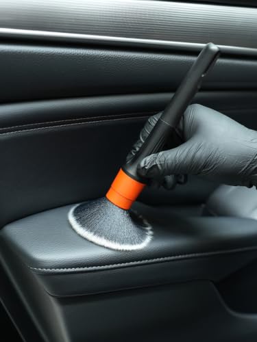 Car Drill Brush, Drill Brush Attachment SPTA 5Pcs Detachable Car Care Detailing Brush Set Soft No Scratch Boar Hair Detail Brush Car Care Detail Brush for Air Vent Automotive Interior Exterior -DF075 - color: Car Detail Brush Set 7