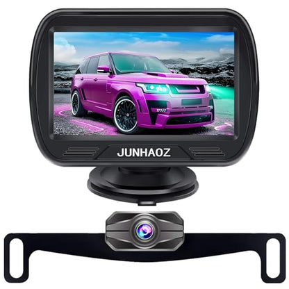 Car Rear View Camera, Backup Camera for Car, Trucks, SUVs, Pickup, 4.3-inch IPS Monitor, Night Vision, DIY Guide Lines, Front/Rear Camera Switch,IP69 Waterproof K4301