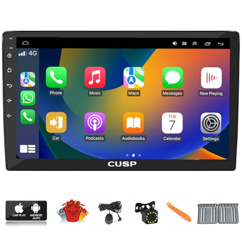 10.1-Inch Android Double DIN Car Stereo, Wireless CarPlay, Android Auto - color: 10.1 Inch 4G+64G+Car Play and Android Auto