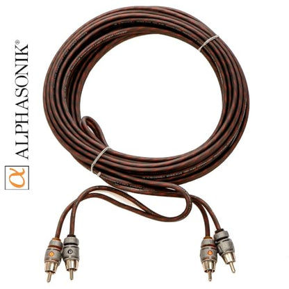 Alphasonik AAK4G Premium 4-Gauge Complete Car Amplifier Installation Kit Hyper-Flex Power, Ground, Speaker Wire RCA Cable - Exceeds AWG (American Wire Gauge) Standard Element Certified Amp Install Kit - size: 4-Gauge Amp Kit