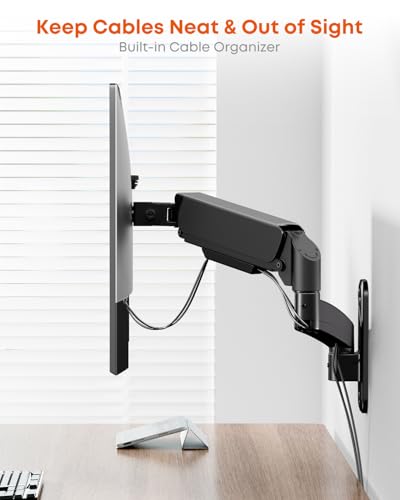 Single Monitor Wall Mount fits 17-32 inch Flat/Curved Screen - size: 17 - 32 Inch, style: Single Arm