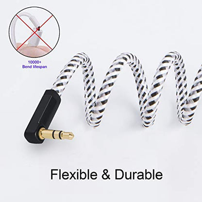 CableCreation 3.5mm Aux Cable 6FT, 90 Degree 3.5mm Auxiliary Audio Cable - size: 6 Feet
