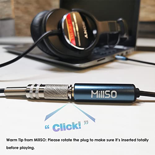 MillSO 1/4 to 3.5mm Headphone Adapter, TRS 6.35mm Female to 3.5mm Male 1/8 to 1/4 Stereo Audio Adapter for Amplifiers, Guitar, Piano, Home Theater Devices to Phone, Laptop, Headphones - 12inch/30cm - color: Blue, size: 1 FT